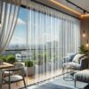Su Geçirmez ve Rüzgar Dirençli Şeffaf Balkon Perdesi 0.3mm Kornişe Uygun