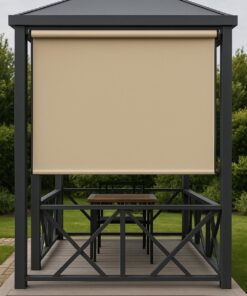 Pergola Stor Perde Dış Mekan Gölgelik Sistem Krem